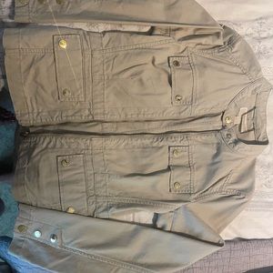 Michael Kors Tan Cargo Jacket w/gold embellishments (medium)